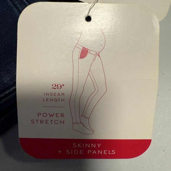 Isabel Maternity by Ingrid Womens Under Belly Skinny Maternity Jeans Blue Sz 14 - Picture 12 of 13